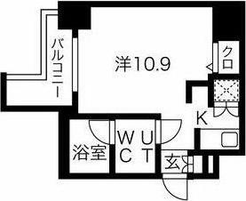 スパシエステージ池袋西(ワンルーム/8階)の間取り写真