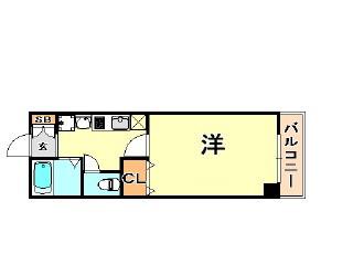 SANKOガルフタワー(1K/7階)の間取り写真