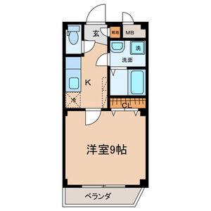 WOODY CASTLE(1K/2階)の間取り写真