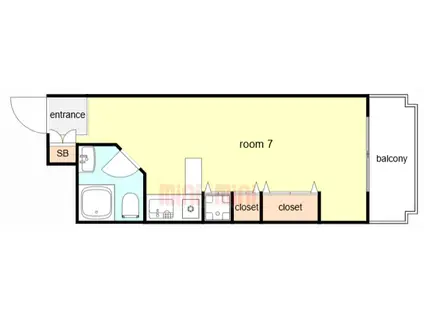 ラ・パルフェ・ド・パラツィーナ(ワンルーム/2階)の間取り写真