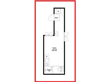 バリーズ北千住(ワンルーム/3階)の間取り写真