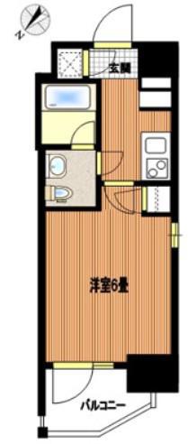 リクエスト上池袋(1K/4階)の間取り写真