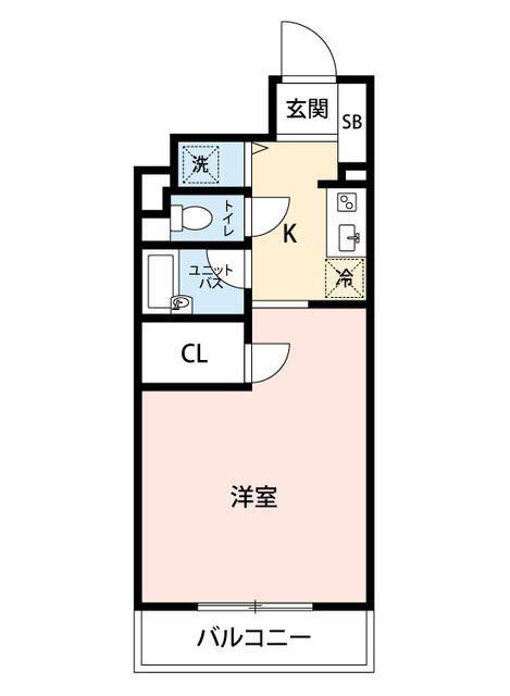 マイナビSTAY芝1丁目ハイツ(1K/6階)の間取り写真