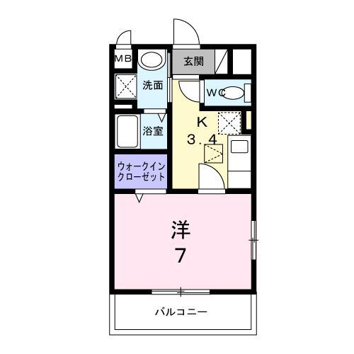 リッシュ(1K/3階)の間取り写真