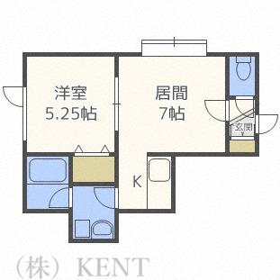 ユニオンライフ(1LDK/2階)の間取り写真