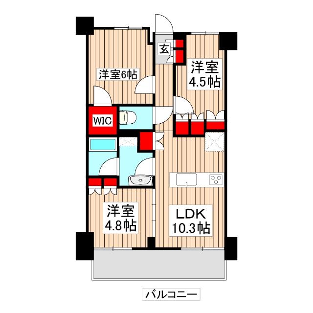 コンフォリア成増グリーンサイド(3LDK/3階)の間取り写真