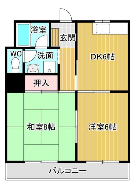 サンシャイン天王II(2DK/2階)の間取り写真
