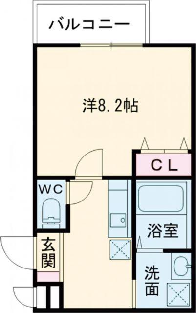 AKAHATA LA CITTA(1K/3階)の間取り写真