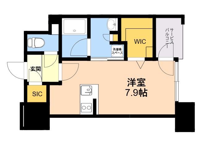 エンクレスト空港前(ワンルーム/5階)の間取り写真