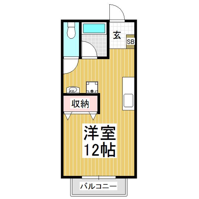 センチュリー木下(ワンルーム/2階)の間取り写真