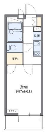 レオパレストライズ2(1K/3階)の間取り写真
