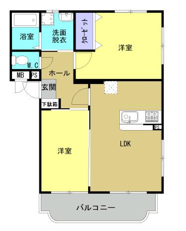 ＪＲ福知山線 篠山口駅 徒歩18分 3階建 築9年(2LDK/3階)の間取り写真
