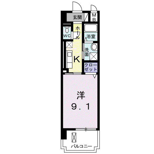 いろは大翔舘(1K/1階)の間取り写真