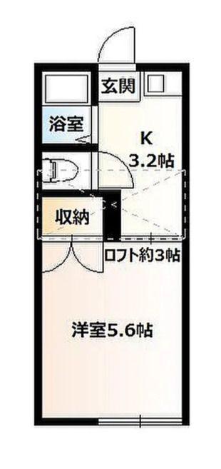BCASA伊勢原IIRE-BORN(1K/1階)の間取り写真