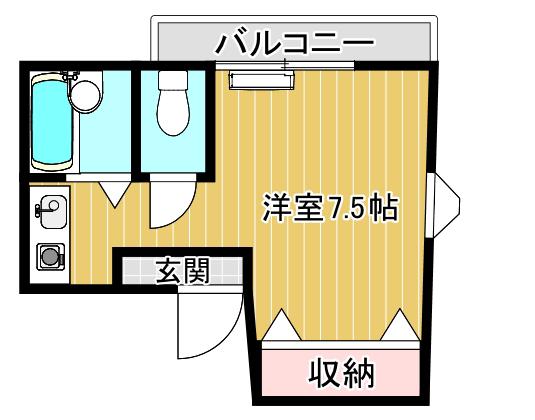 ラフォーレ 21(ワンルーム/1階)の間取り写真