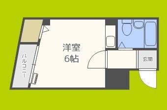 富尾 放出マンション(ワンルーム/2階)の間取り写真