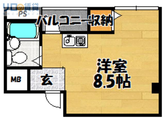 プレアール井高野(ワンルーム/3階)の間取り写真