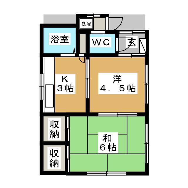 Bセイカハイツ(2K/1階)の間取り写真