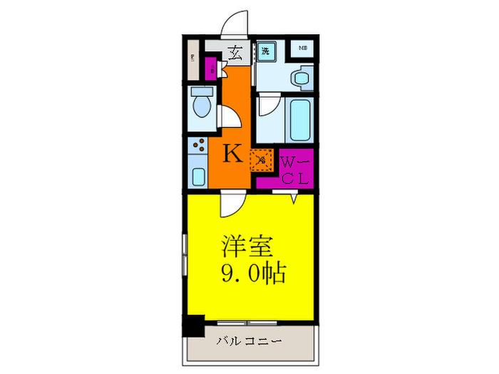 THE TERRACE SUITA UH(1K/4階)の間取り写真