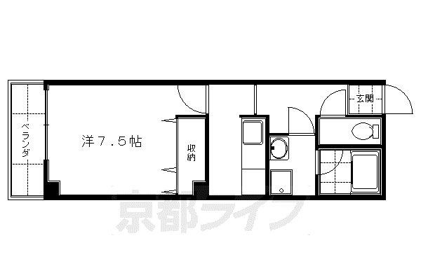 SOLEIL ASAHI(1K/2階)の間取り写真
