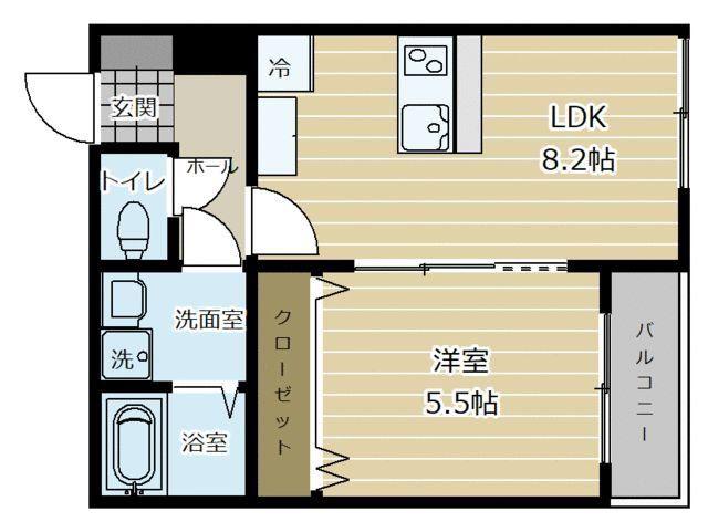 LMA HOUSEII(1LDK/1階)の間取り写真