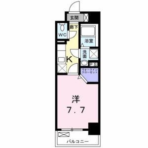 セイント野並(1K/4階)の間取り写真