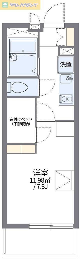 レオパレスYUME(1K/2階)の間取り写真