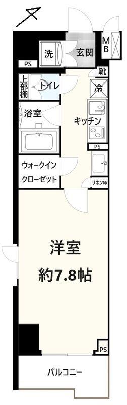 ルーブル南馬込参番館(1K/7階)の間取り写真