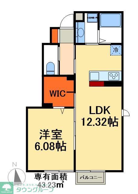ヴィラセレビィII棟(1LDK/1階)の間取り写真