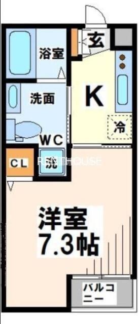 FELICE聖蹟(1K/1階)の間取り写真