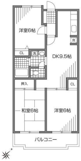 ウィンダム宮前(3LDK/5階)の間取り写真