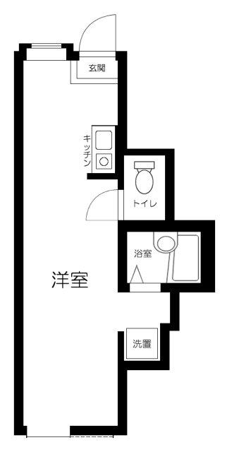 コクーン北町(ワンルーム/1階)の間取り写真