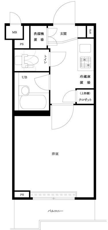 ルーブル大鳥居(1K/3階)の間取り写真