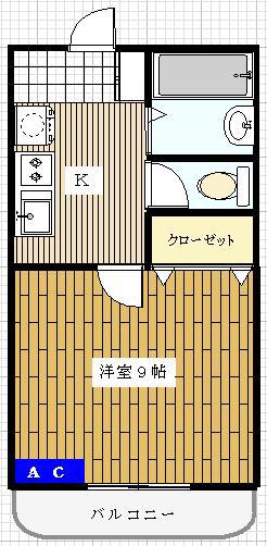 マヤリスマンション(1K/1階)の間取り写真