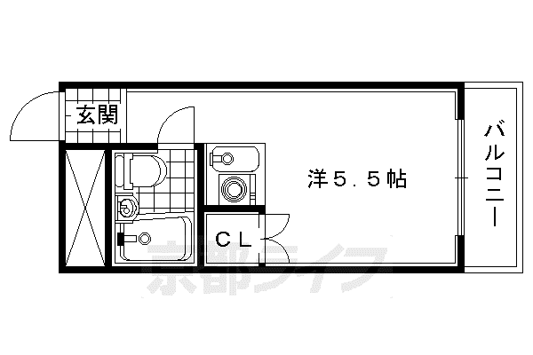 DAコート(1K/2階)の間取り写真