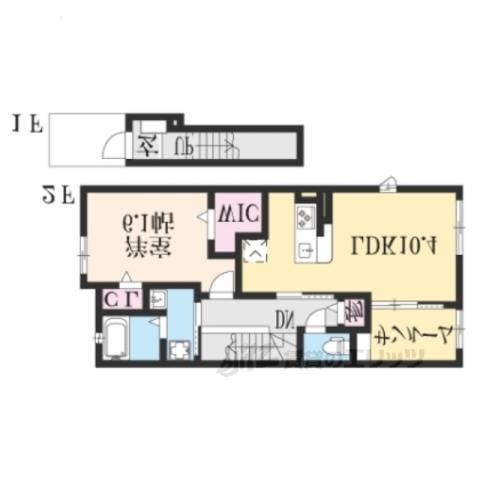 グラストゥリーズ 2(1LDK/1階)の間取り写真