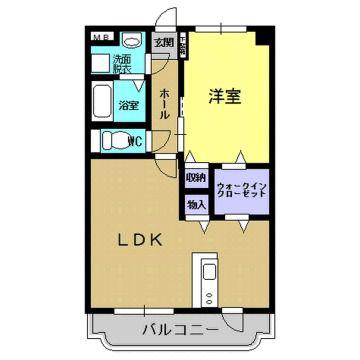 プレシャス・N(1LDK/3階)の間取り写真