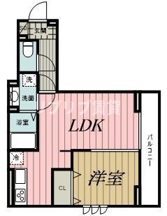 D-SOLACE新千葉3丁目(1LDK/1階)の間取り写真