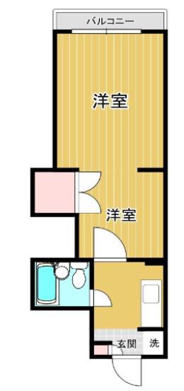 東川口宝パレス(2K/3階)の間取り写真