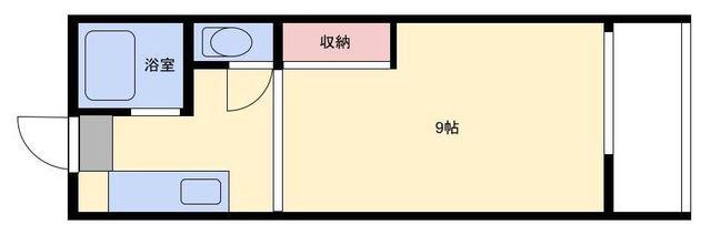 クォーターイン松山(1K/2階)の間取り写真
