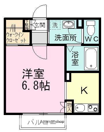 コトー習志野(1K/2階)の間取り写真