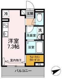 ピフォンテ日吉(ワンルーム/3階)の間取り写真