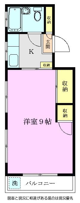 第二富士レジデンス(1K/3階)の間取り写真