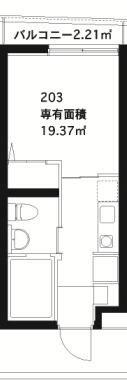 SPEC HOUSE 白金台(1K/2階)の間取り写真