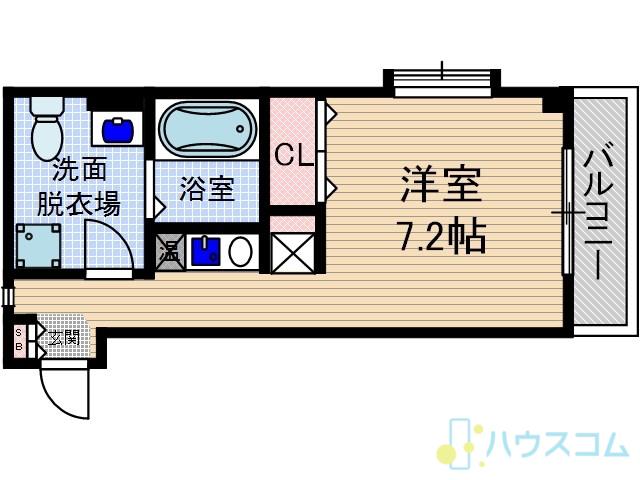 アビタ細川総持寺(ワンルーム/5階)の間取り写真