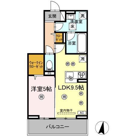 D-RESIDENCEM&K(1LDK/1階)の間取り写真
