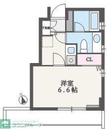 TERRACE FIVE(1K/6階)の間取り写真