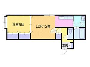 ラミーナ12(1LDK/3階)の間取り写真