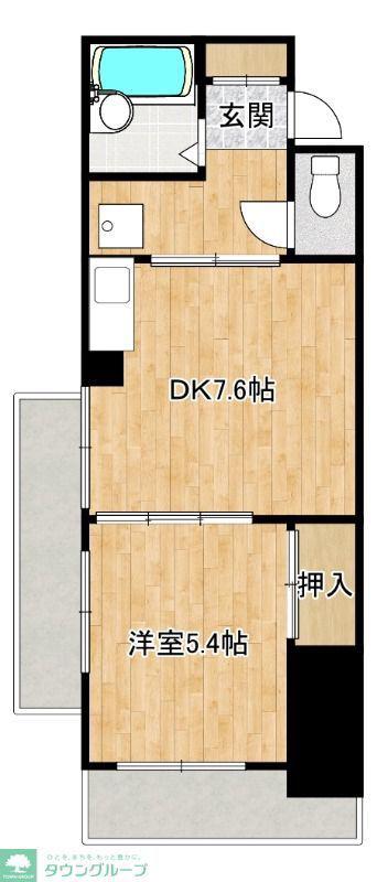 シテラピーヌ南行徳(1DK/3階)の間取り写真