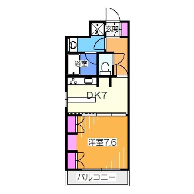 KAISEI堺(1DK/3階)の間取り写真